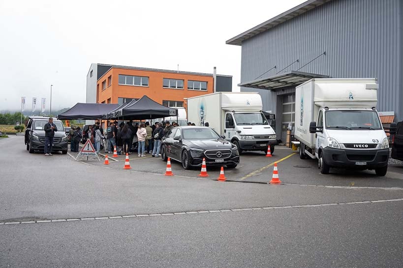 Vorbereitungen für den Mercedes-Autodreh Viven Film Production